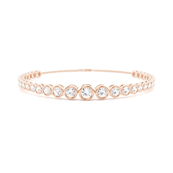 Full Bezel Round Diamond Delicate Bracelet