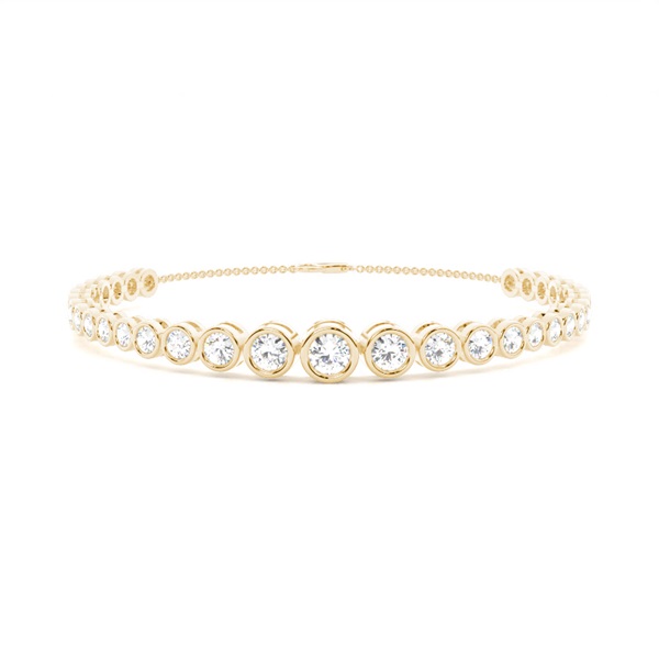 Full Bezel Round Diamond Delicate Bracelet