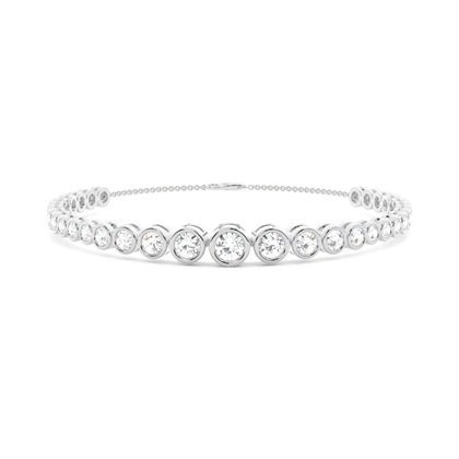 Full Bezel Round Diamond Delicate Bracelet
