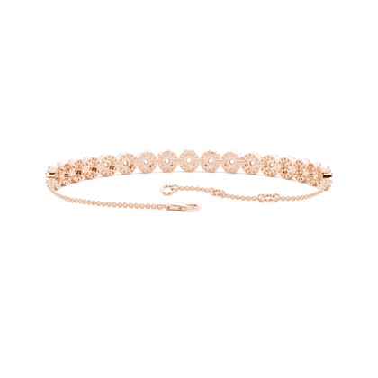 Platte Zinke Runde zarte Diamantarmband