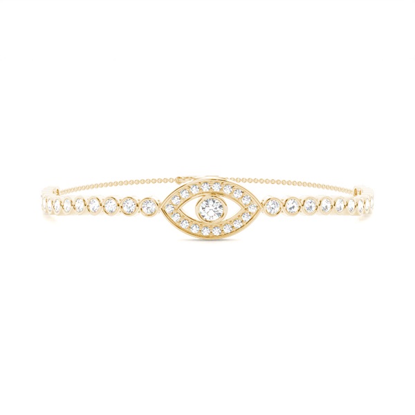Bezel & Pave Delicate Diamond Bracelet