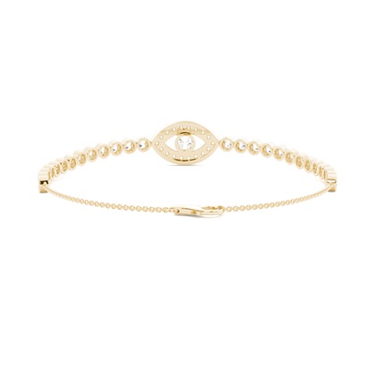 Bezel & Pave Delicate Diamond Bracelet