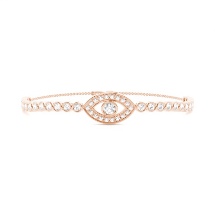 Bezel & Pave Delicate Diamond Bracelet