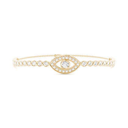 Bezel & Pave Delicate Diamond Bracelet