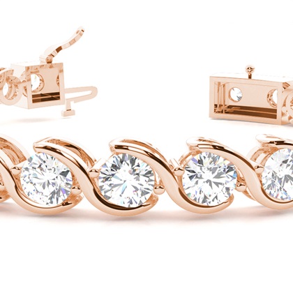 Rotgold Tennis Armbänder