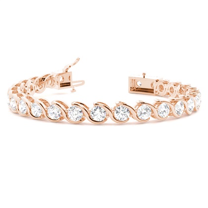 Rose Gold Evening Diamond Bracelets