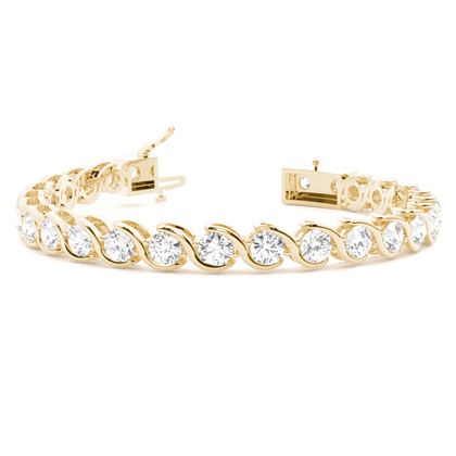 Yellow Gold Evening Diamond Bracelets