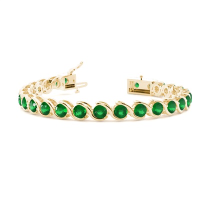 Yellow Gold Diamond Bracelets Gemstones