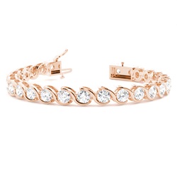 Runde Designer-Diamantarmbänder in einer Halbfassung