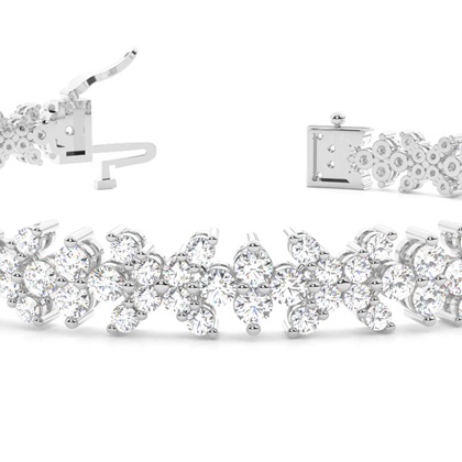 Round Diamond Tennis Bracelets