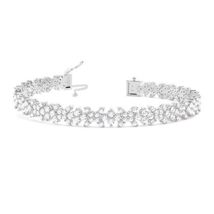 Round Diamond Tennis Diamond Bracelets
