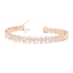 4 Prong Setting Round Diamond Designer Bracelet