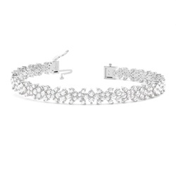 4 Prong Setting Round Diamond Designer Bracelet