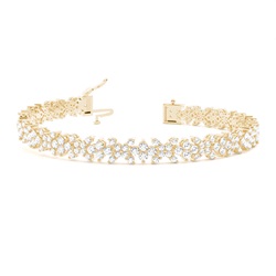 4 Prong Setting Round Diamond Designer Bracelet