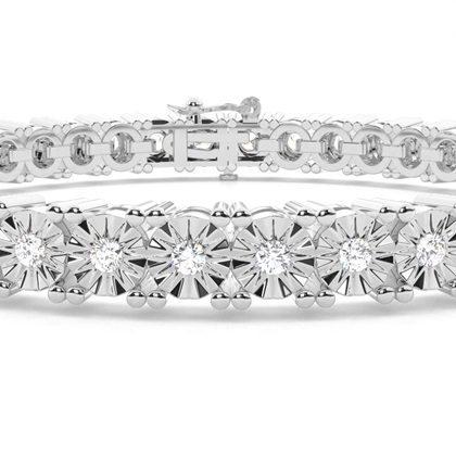 Diamond Tennis Bracelet 8ct Look in 1.00ct & silver