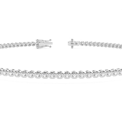 4 Prong Setting Round Diamond Tennis Bracelet