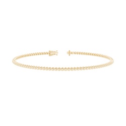 Rundes Diamant-Tennisarmband mit 4 Zinken