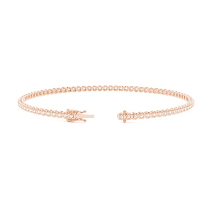 4 Prong Setting Round Diamond Tennis Bracelet