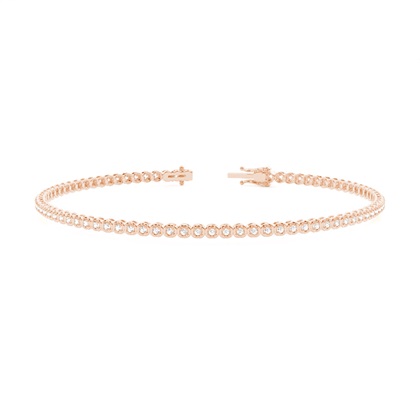 4 Prong Setting Round Diamond Tennis Bracelet