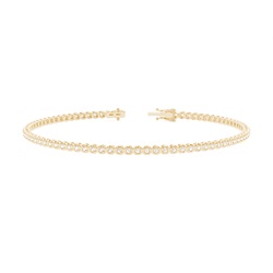 Rundes Diamant-Tennisarmband mit 4 Zinken