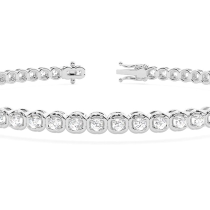 4 Prong Setting Round Diamond Tennis Bracelet