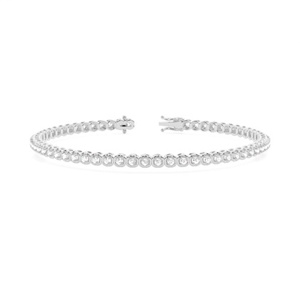 4 Prong Setting Round Diamond Tennis Bracelet