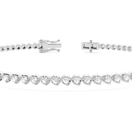 Prong Setting Round Diamond Tennis Bracelet