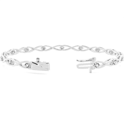 Prong Setting Round Diamond Everyday Bracelet