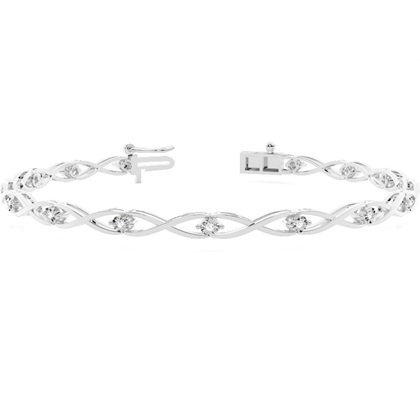 Prong Setting Round Diamond Everyday Bracelet