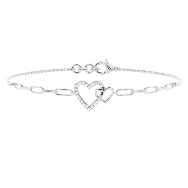 Plate Prong Round Diamond Everyday Bracelet