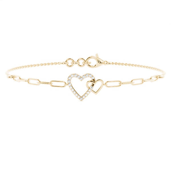Plate Prong Round Diamond Everyday Bracelet