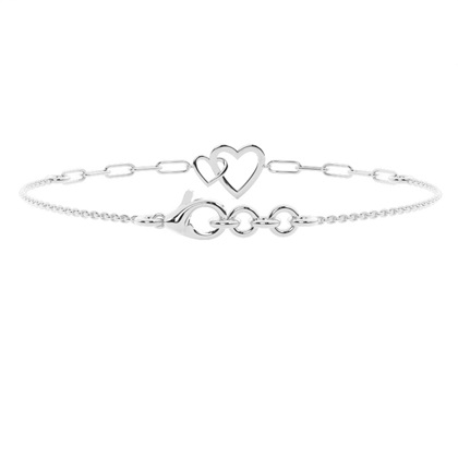Plate Prong Round Diamond Everyday Bracelet