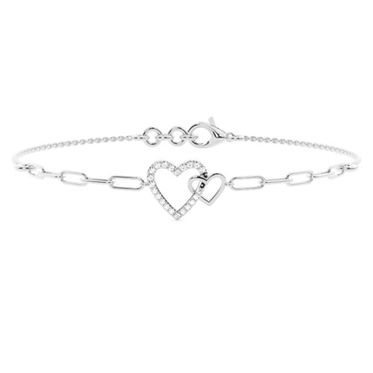 Plate Prong Round Diamond Everyday Bracelet
