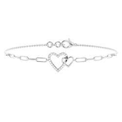 Plate Prong Round Diamond Everyday Bracelet