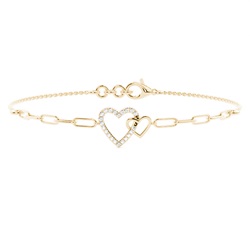 Plattenzinken Runde Diamant Zierliche Armband