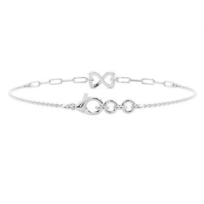 Plate Prong Round Diamond Everyday Bracelet