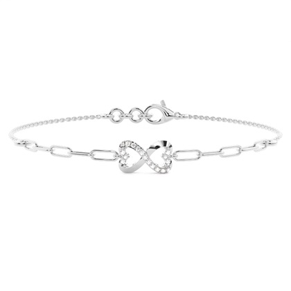 Plate Prong Round Diamond Everyday Bracelet