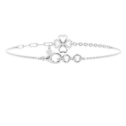 Plate Prong Round Diamond Everyday Bracelet
