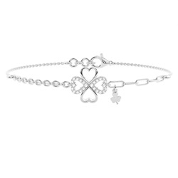 Plattenzinken Runde Diamant Zierliche Armband