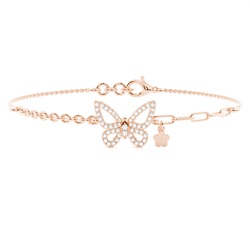 Plattenzinken Runde Diamant Zierliche Armband