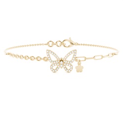 Plattenzinken Runde Diamant Zierliche Armband