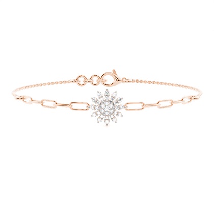 Rose Gold Chain Diamond Bracelets