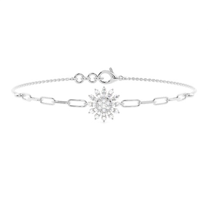 Micro Prong Round Diamond Everyday Bracelet