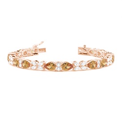 4 Prong Setting Pear Citrine Tennis Bracelet