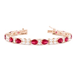 Zinkeneinstellung Rubin Designer Armband