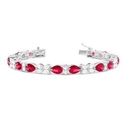 Zinkeneinstellung Rubin Designer Armband