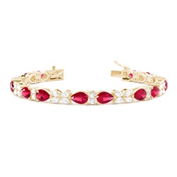 Zinkeneinstellung Rubin Designer Armband