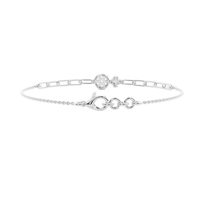 Prong Setting Round Diamond Everyday Bracelet
