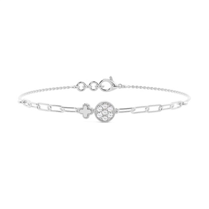 Prong Setting Round Diamond Everyday Bracelet