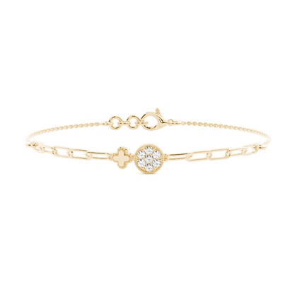 Yellow Gold Friendship Diamond Bracelets